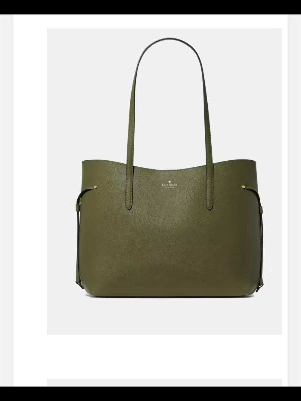 kate spade Cleo olive green leather tote